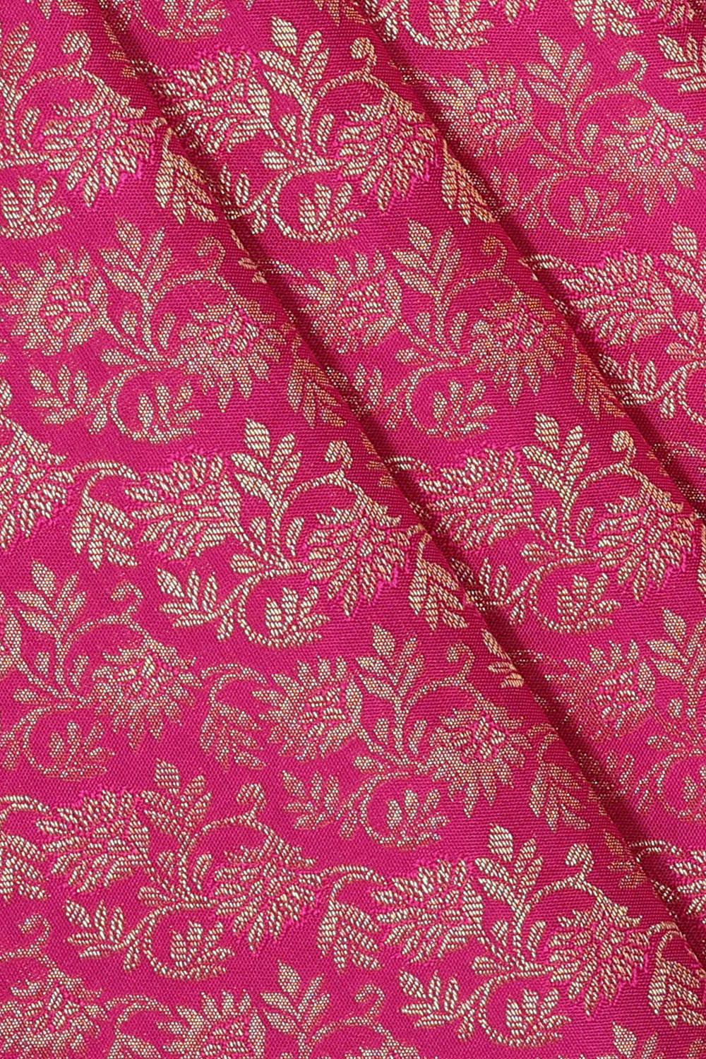 Image of Kanchipattu Rani Pink Brocade Saree