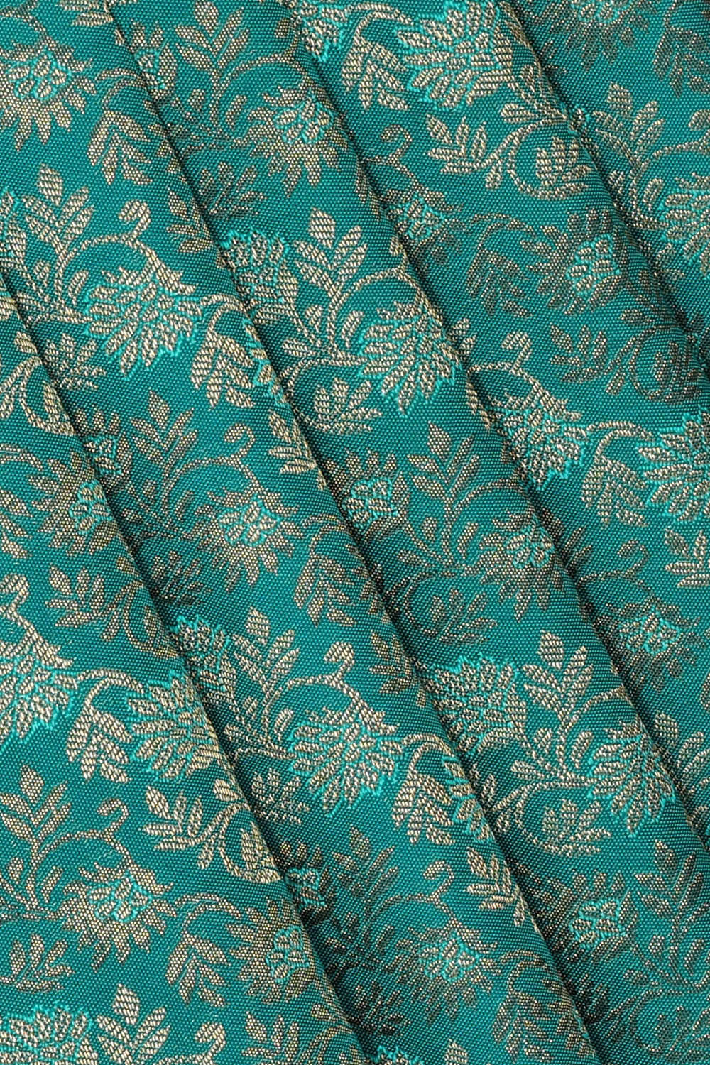 Image of Kanchipattu Deep Sea Green Brocade Saree