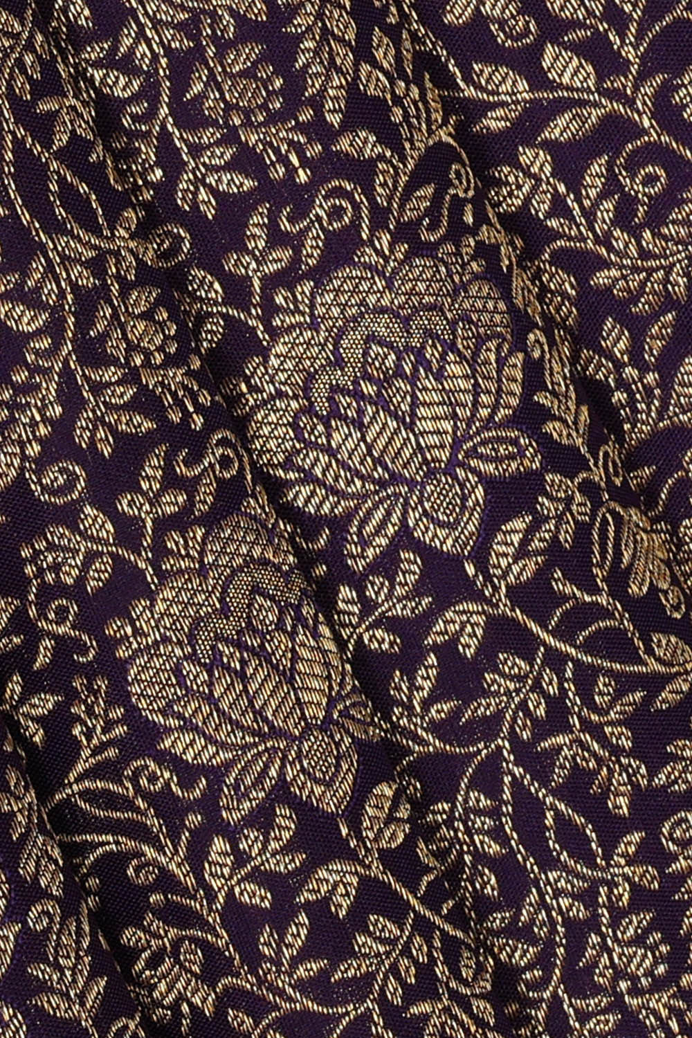 Kanchipattu Dark Violet Brocade Saree