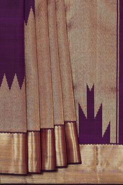 Image of Kanchipattu Violet Brocade Saree