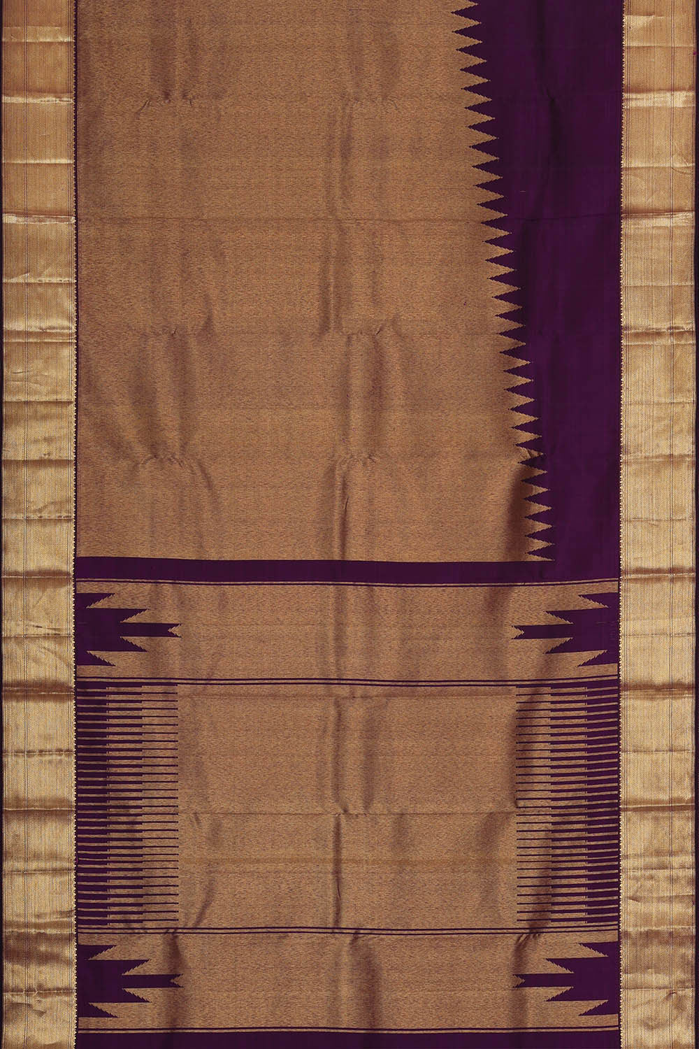 Kanchipattu Violet Brocade Saree