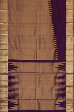 Image of Kanchipattu Violet Brocade Saree