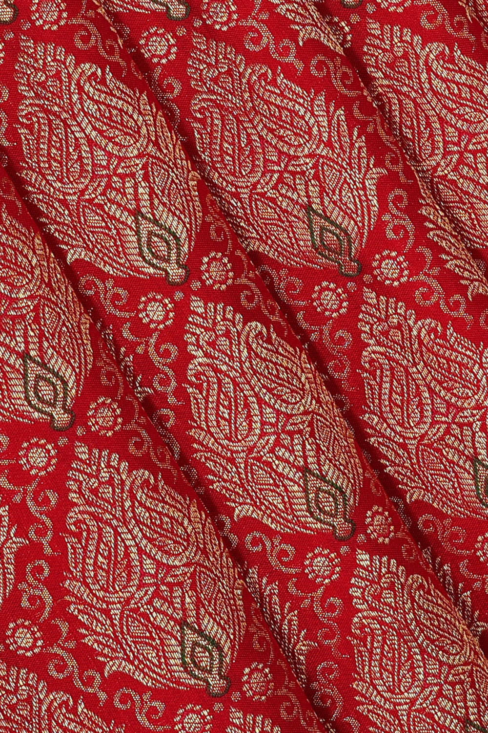 Kanchipattu Red Brocade Saree