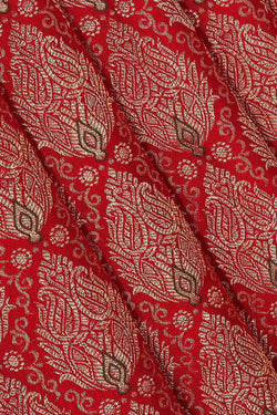 Image of Kanchipattu Red Brocade Saree