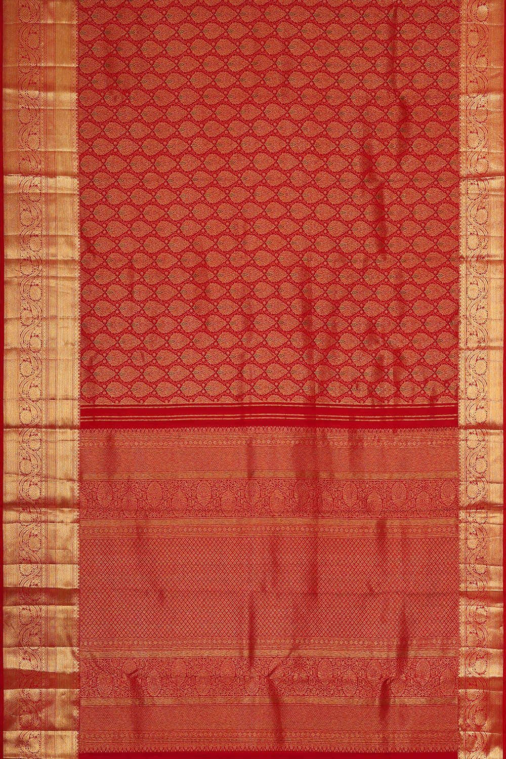 Kanchipattu Red Brocade Saree