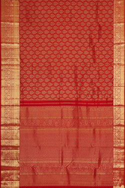 Image of Kanchipattu Red Brocade Saree