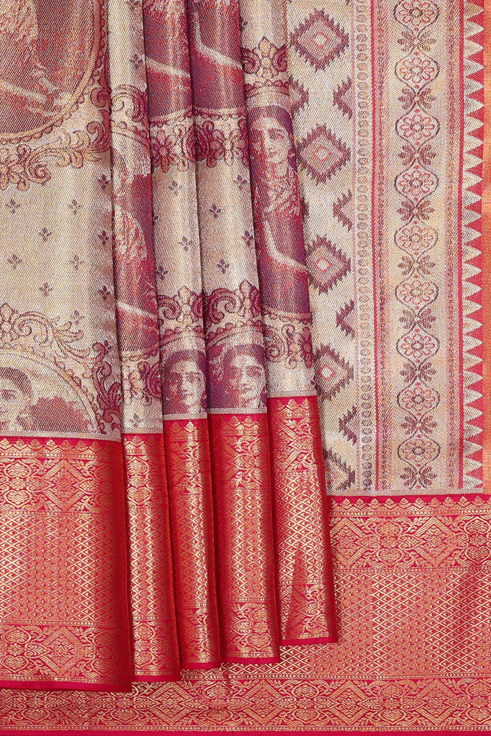 Image of Kanchipattu Gold Tissue Brocade Saree