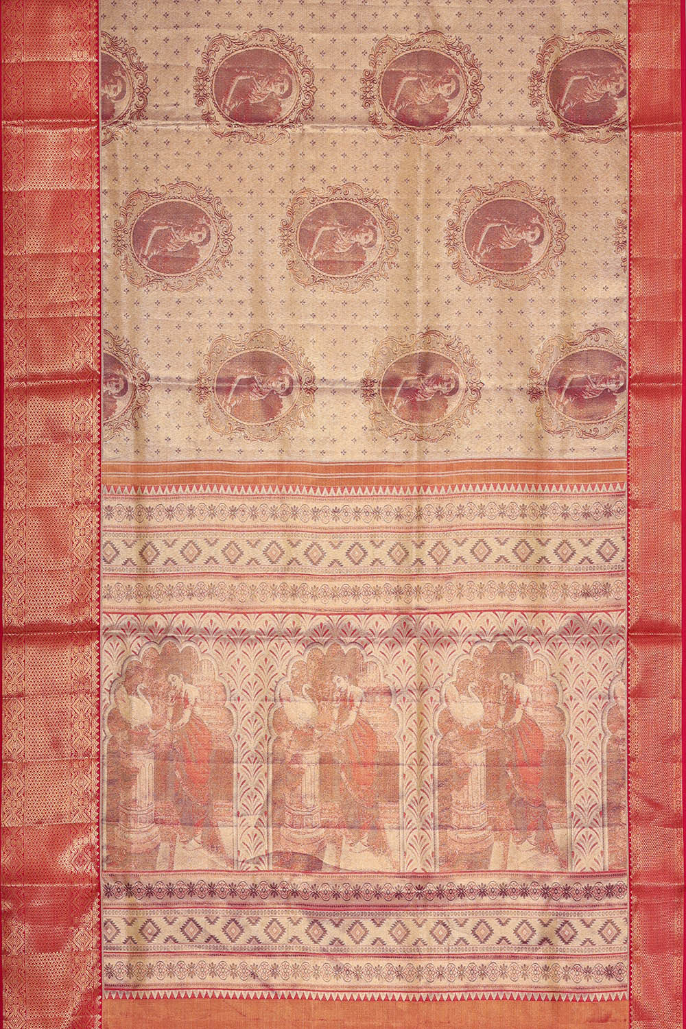 Image of Kanchipattu Gold Tissue Brocade Saree