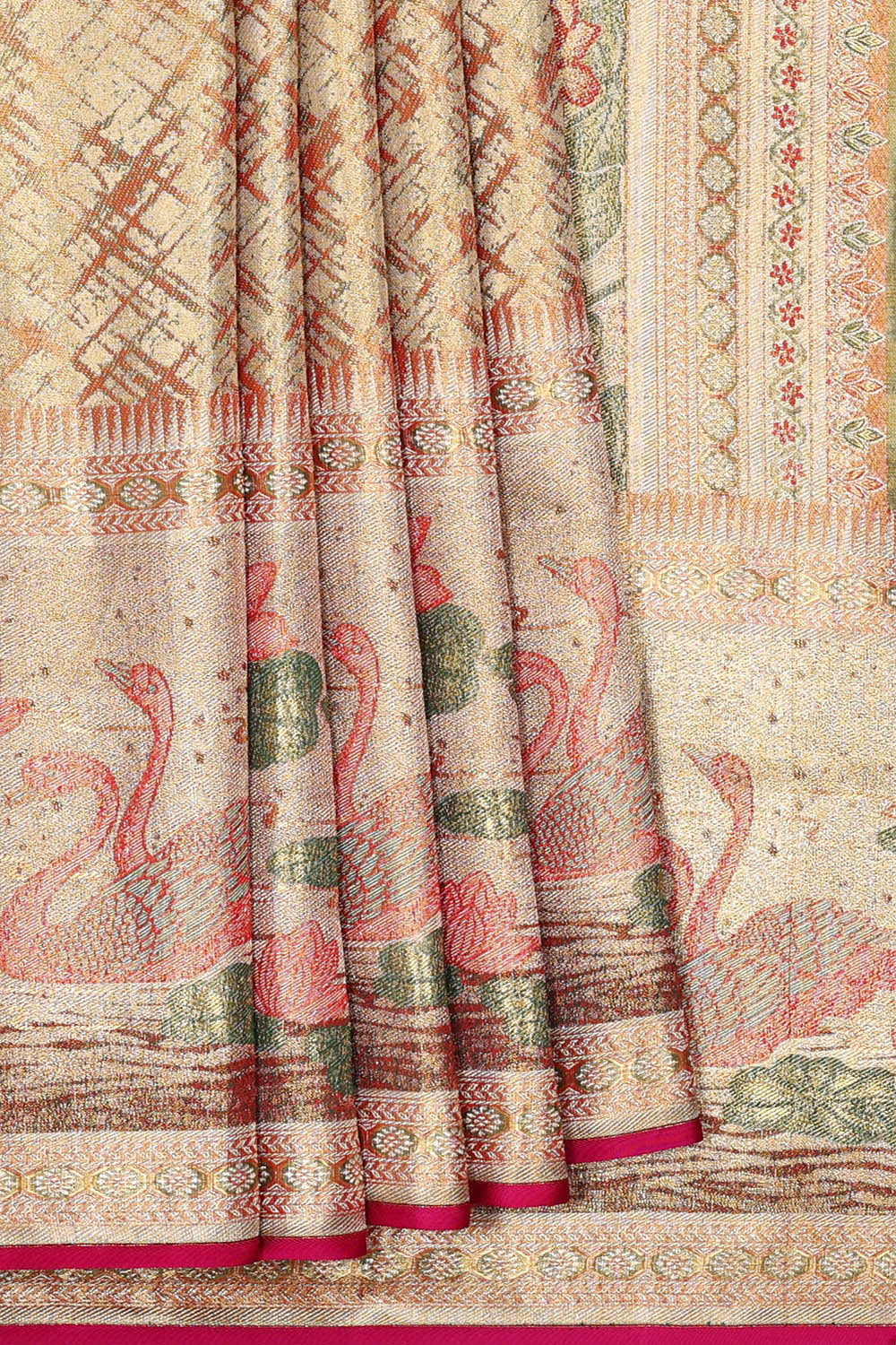 Image of Kanchipattu Gold Tissue Brocade Saree