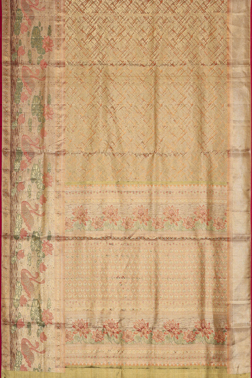 Image of Kanchipattu Gold Tissue Brocade Saree