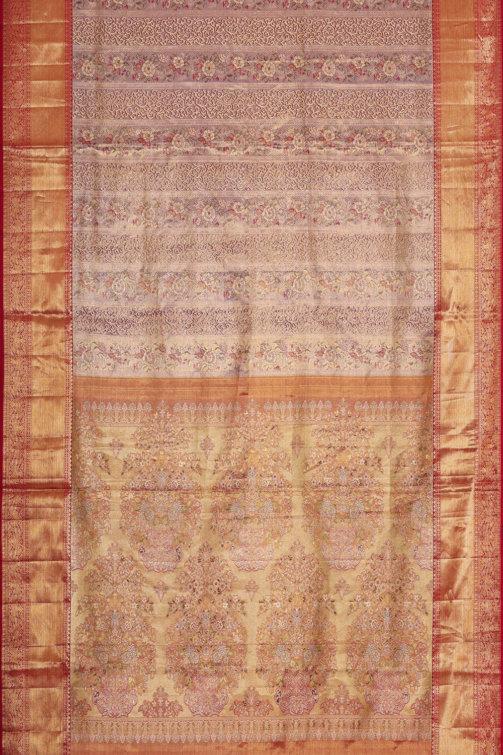 Kanchipattu Lavender Tissue Brocade Saree