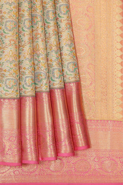 Image of Kanchipattu Gold Tissue Brocade Saree