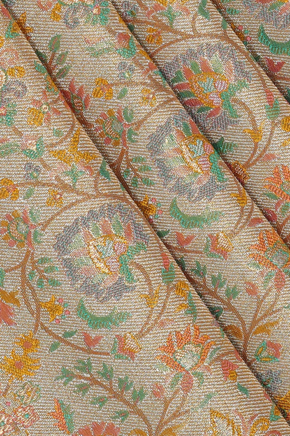 Kanchipattu Gold Tissue Brocade Saree