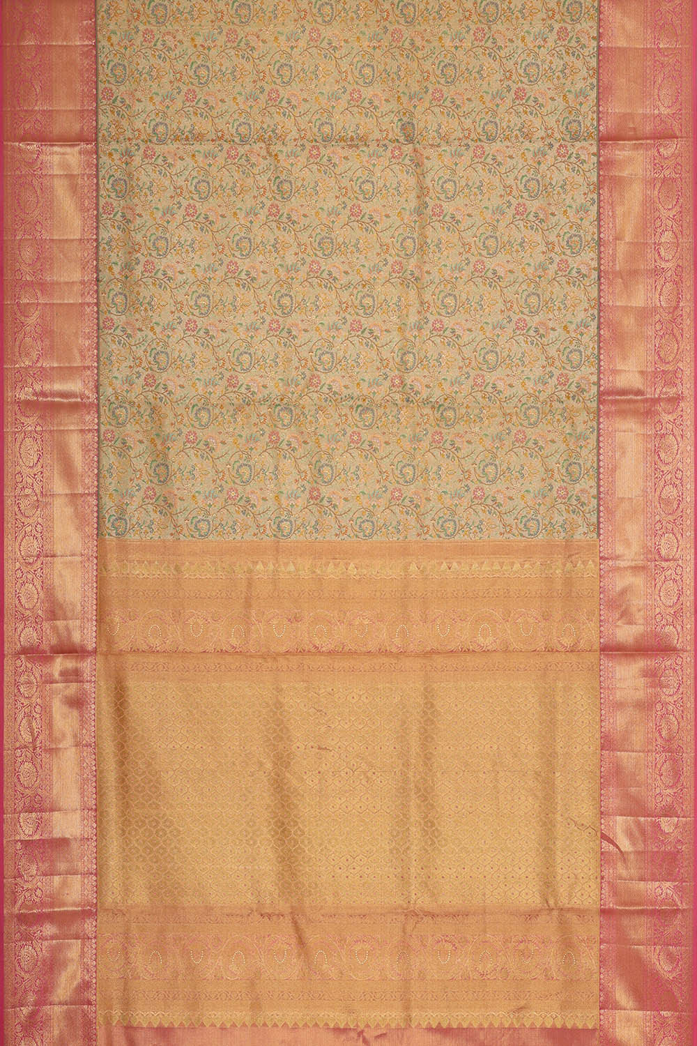 Kanchipattu Gold Tissue Brocade Saree