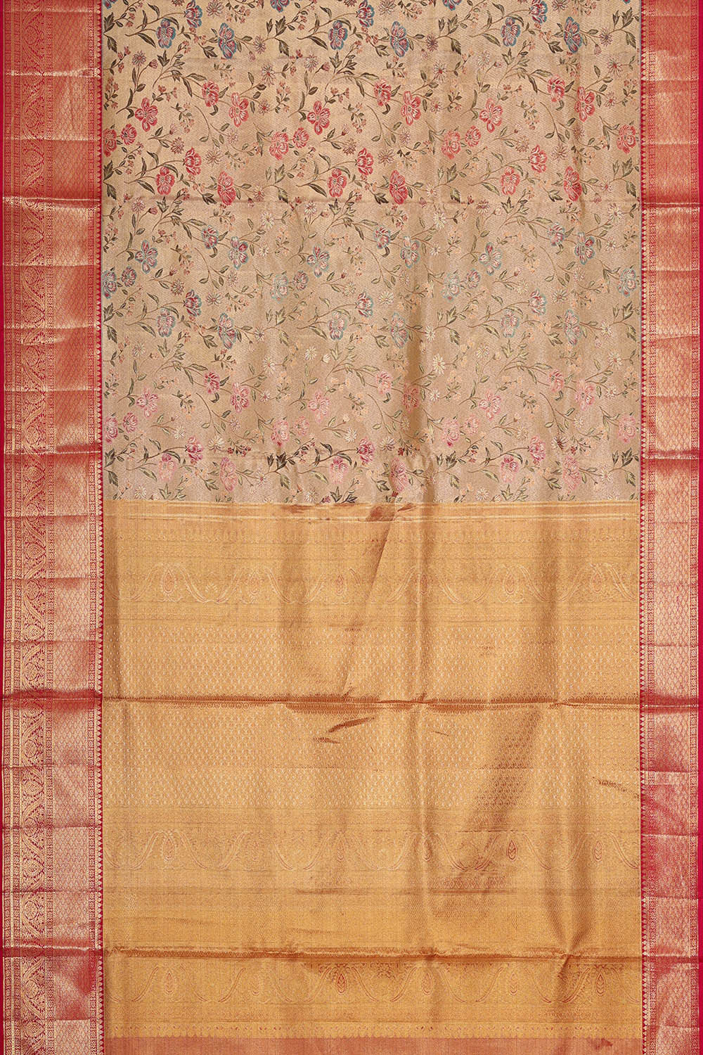 Kanchipattu Gold Tissue Brocade Saree