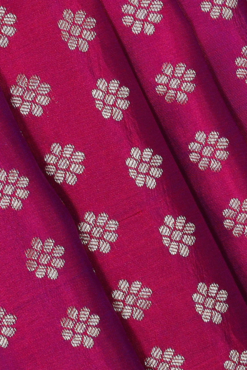 Kanchipattu Magenta Red Brocade Saree