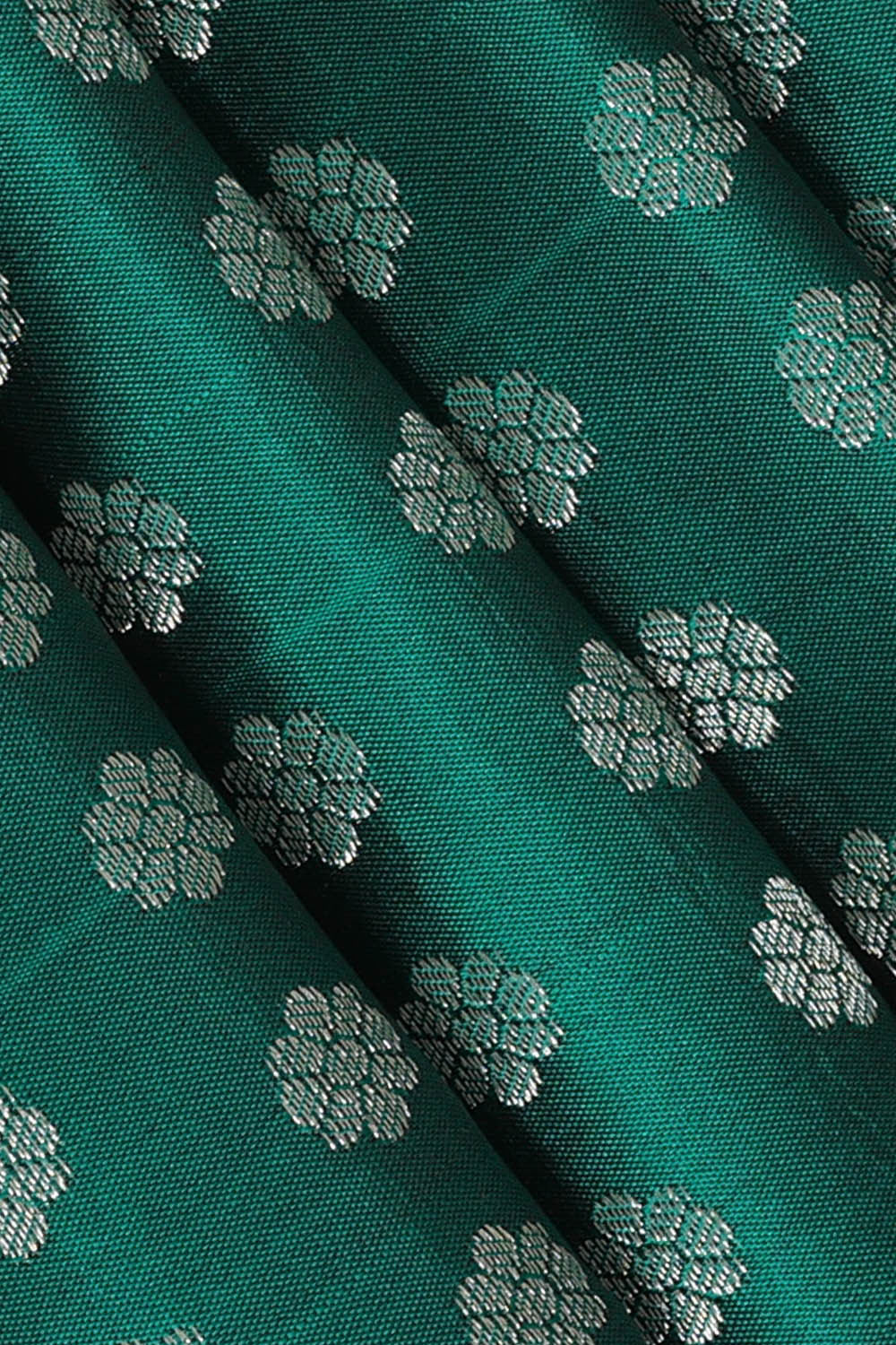 Kanchipattu Teal Green Brocade Saree