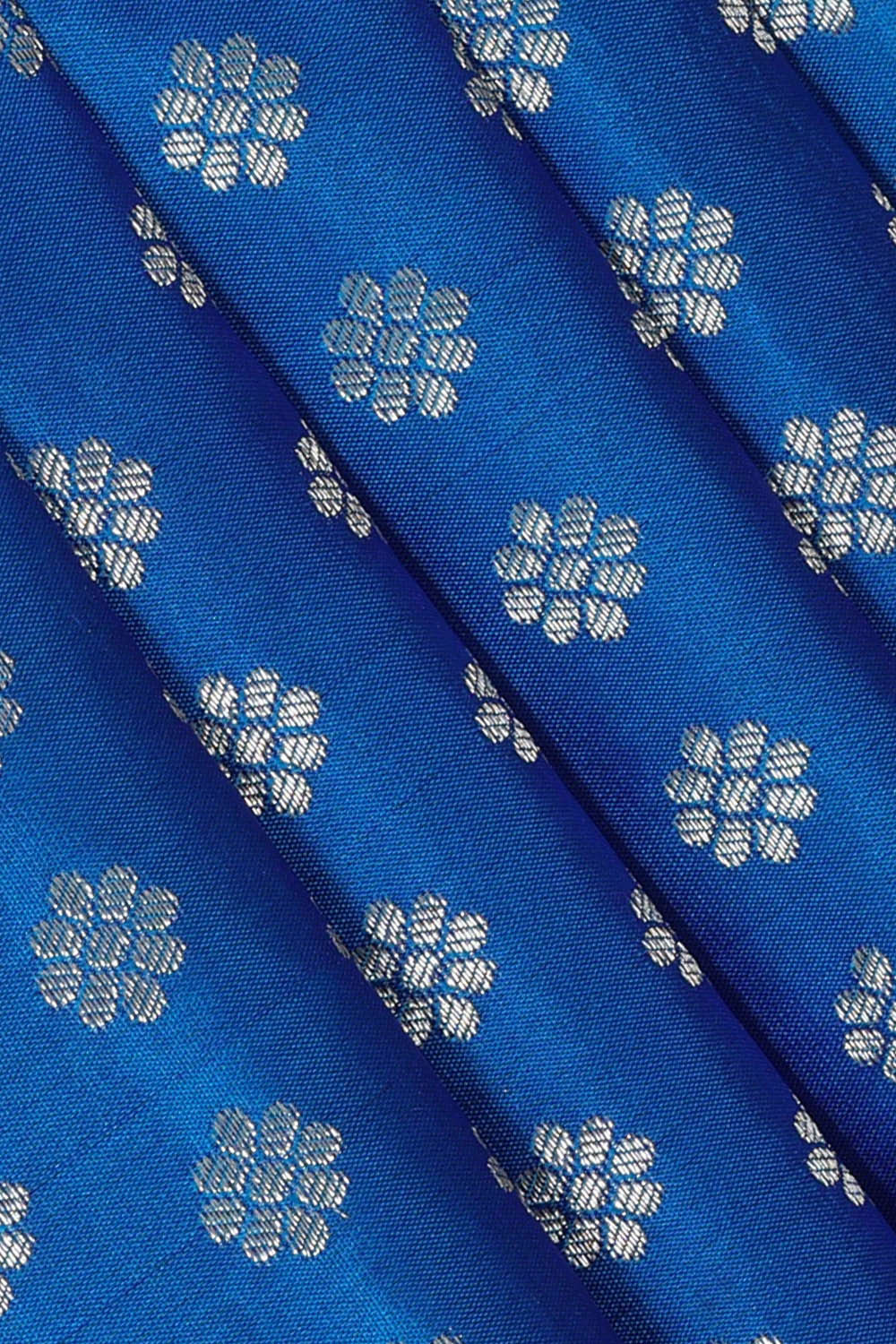 Kanchipattu Ocean Blue Brocade Saree