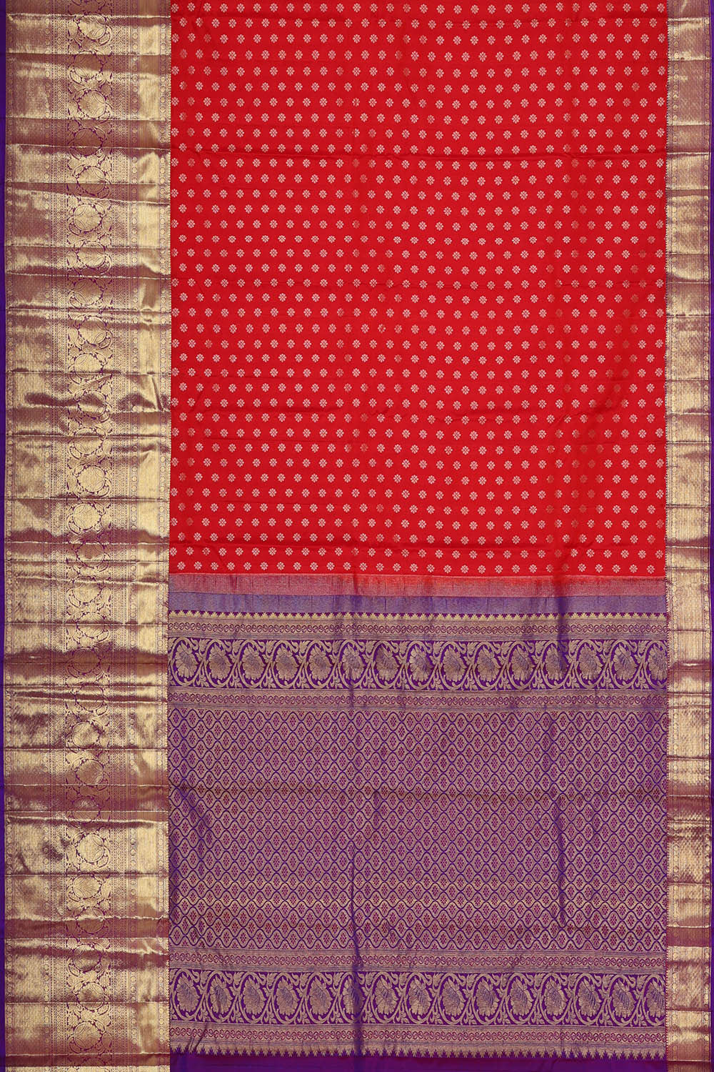 Kanchipattu Red Brocade Saree