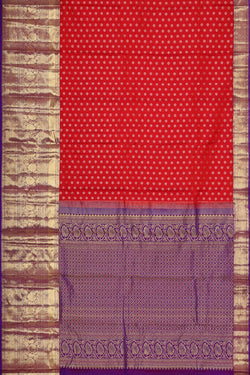 Image of Kanchipattu Red Brocade Saree