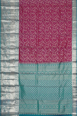 Image of Kanchipattu Magenta Brocade Saree