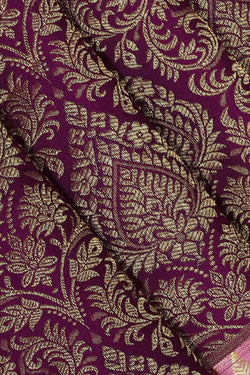 Image of Kanchipattu Dark Magenta Brocade Saree