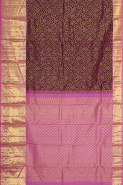 Image of Kanchipattu Dark Magenta Brocade Saree