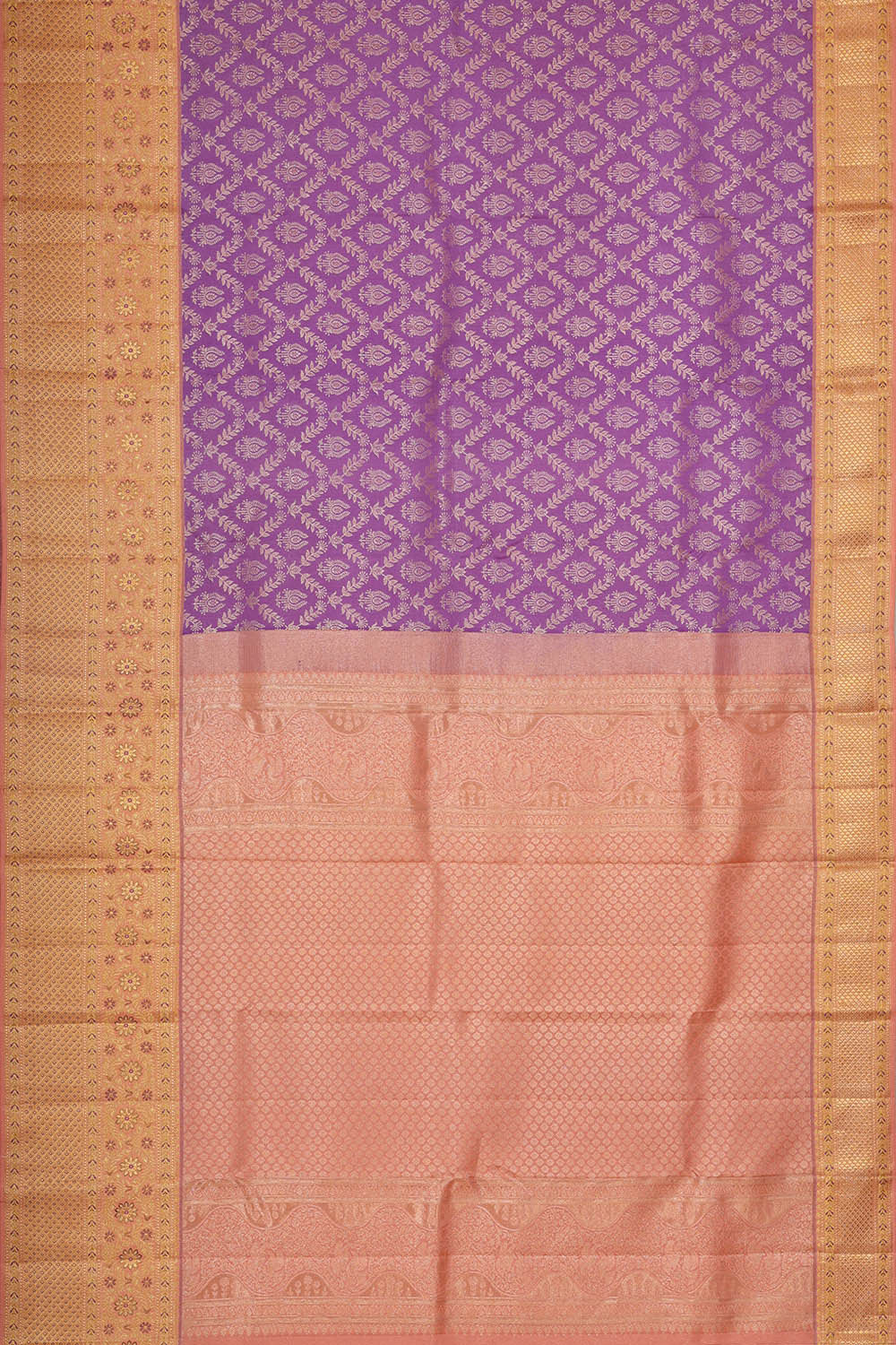 Image of Kanchipattu Lavender Brocade Saree