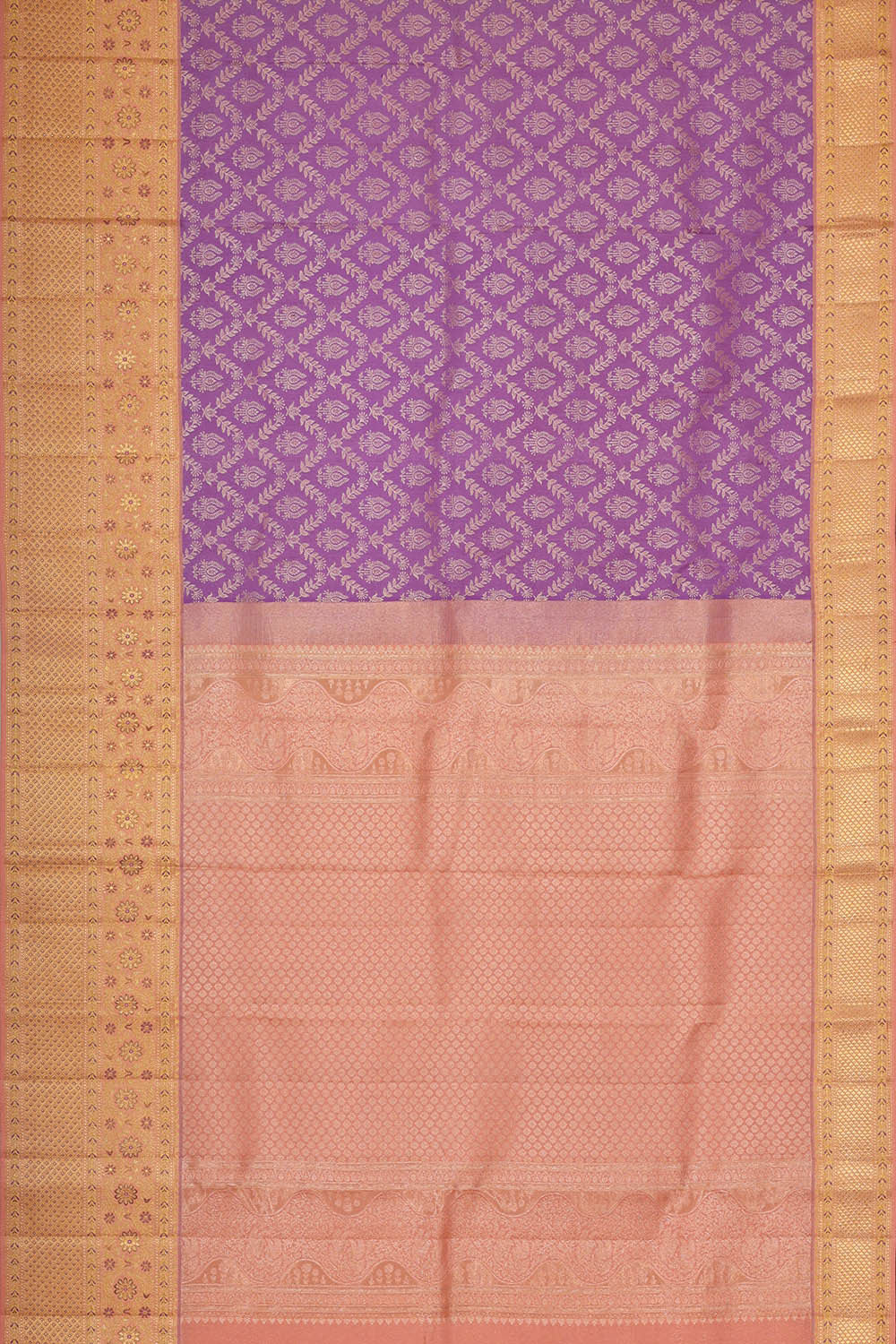 Image of Kanchipattu Lavender Brocade Saree