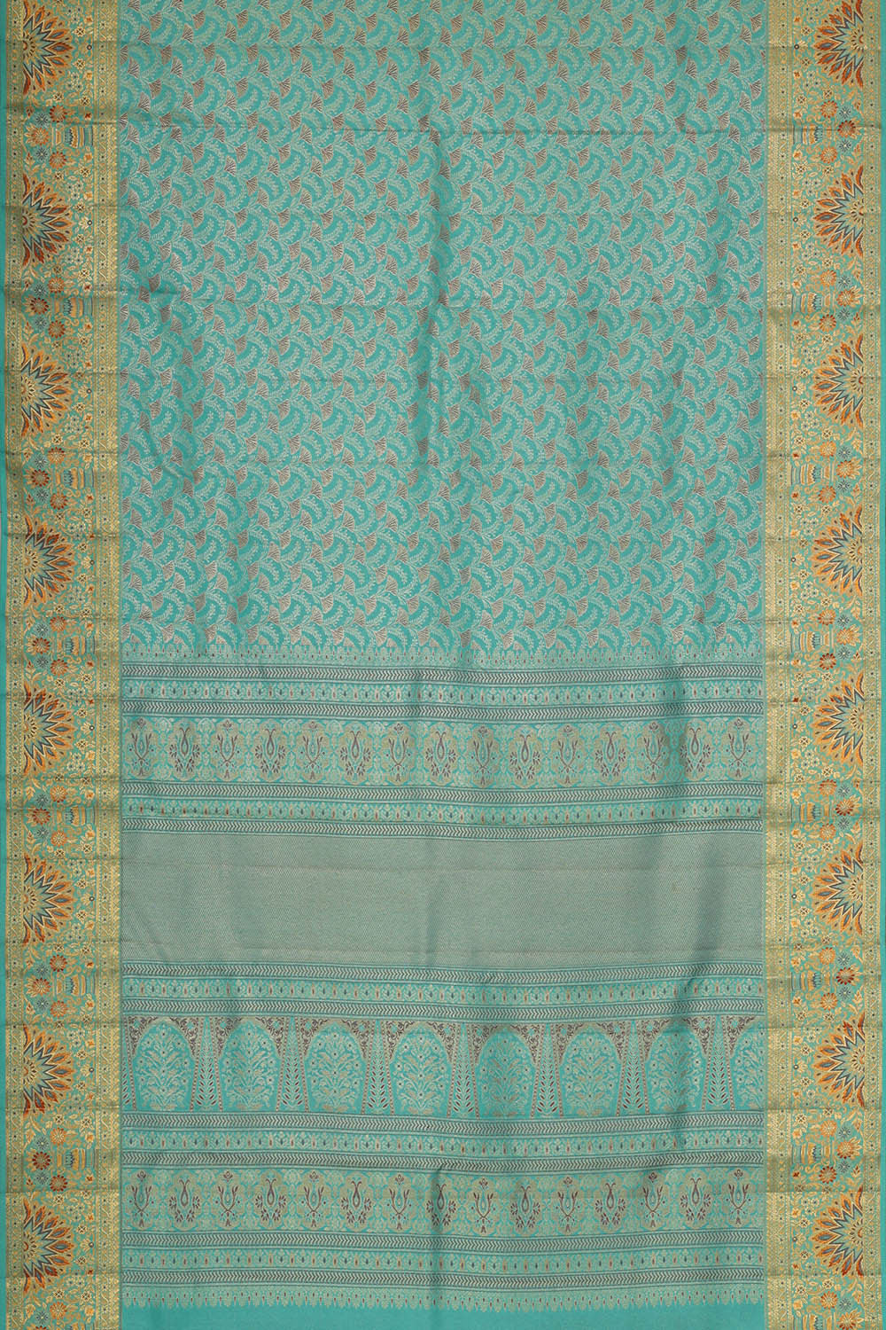 Image of Kanchipattu Light Blue Brocade Saree