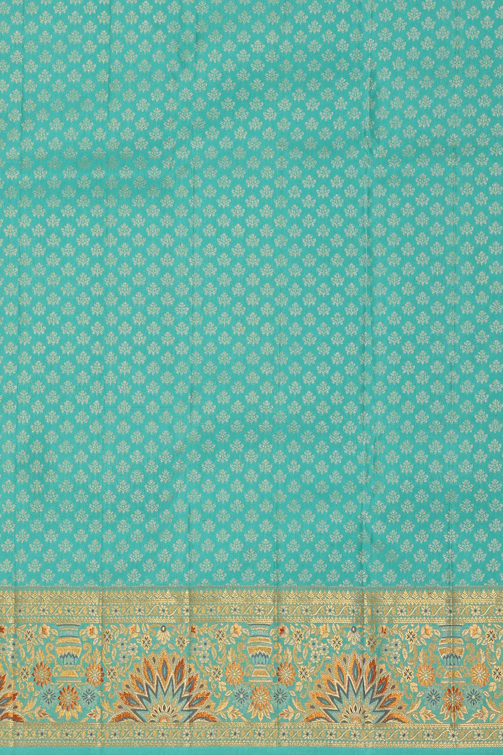 Image of Kanchipattu Light Blue Brocade Saree