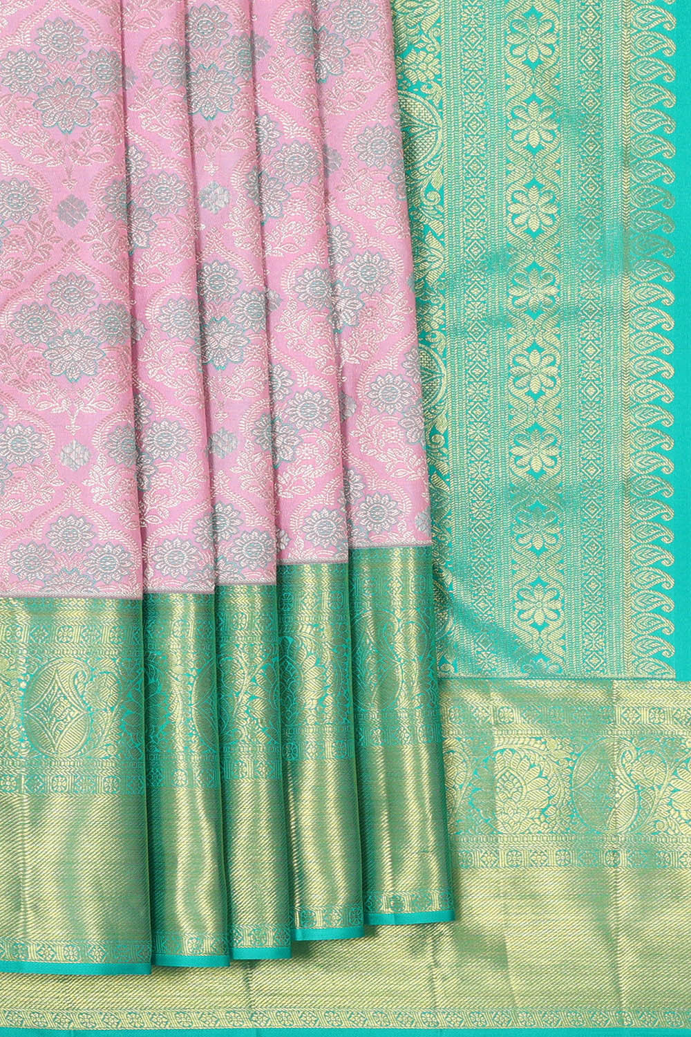 Kanchipattu Soft Pink Brocade Saree