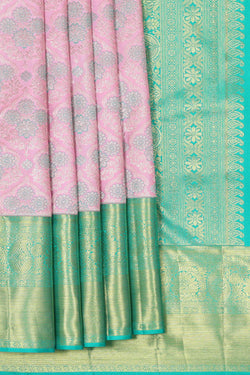 Image of Kanchipattu Soft Pink Brocade Saree