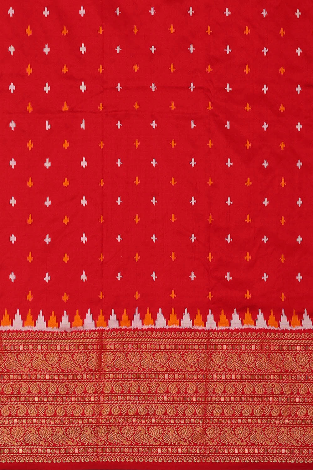 Image of Pochampally Ikat Silk Dark Grey Saree