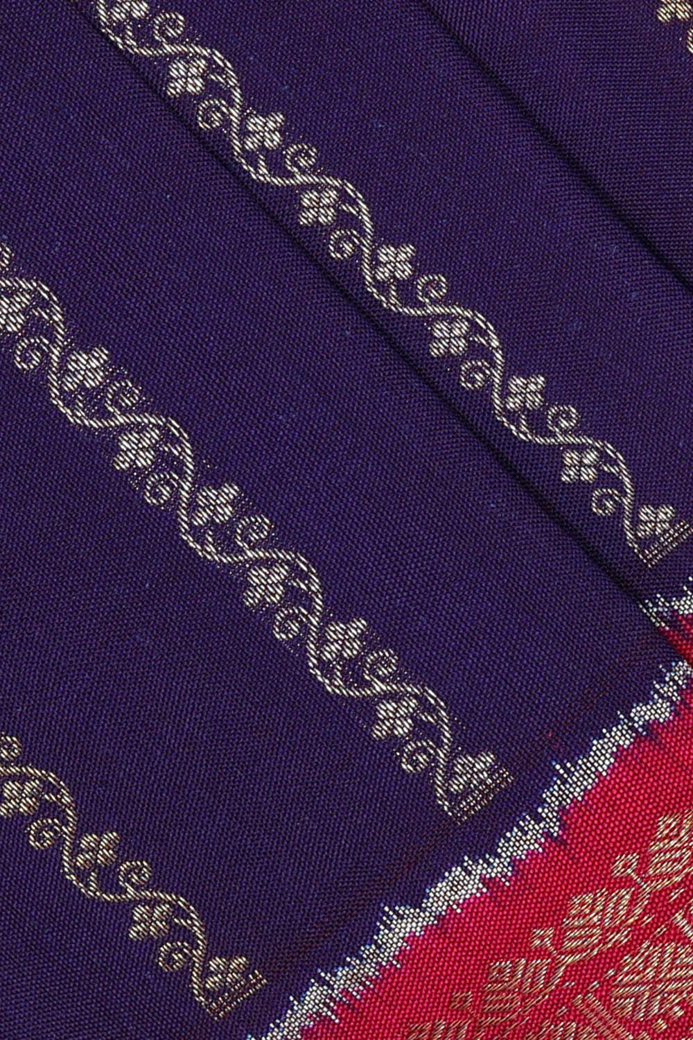 Pochampally Ikat Silk Navy Blue Saree