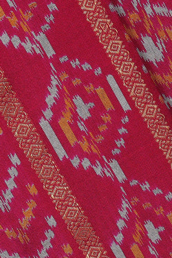 Image of Pochampally Ikat Silk Light Red Saree