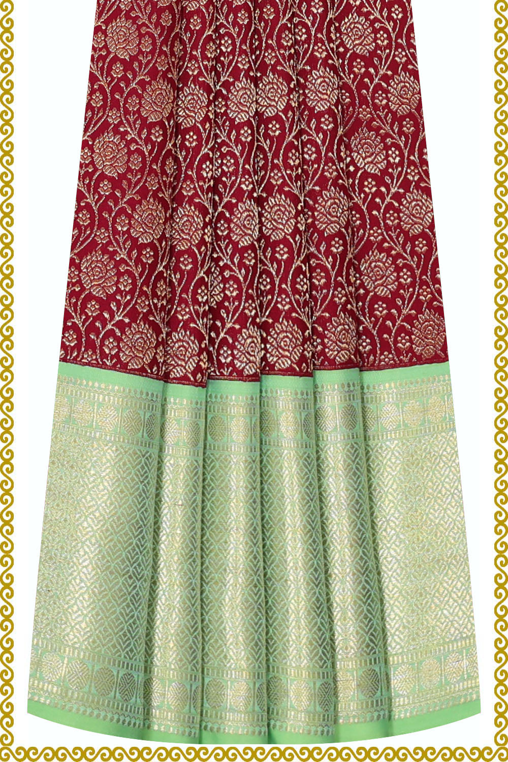 Image of Kanchipattu Pavada Unstitched Set