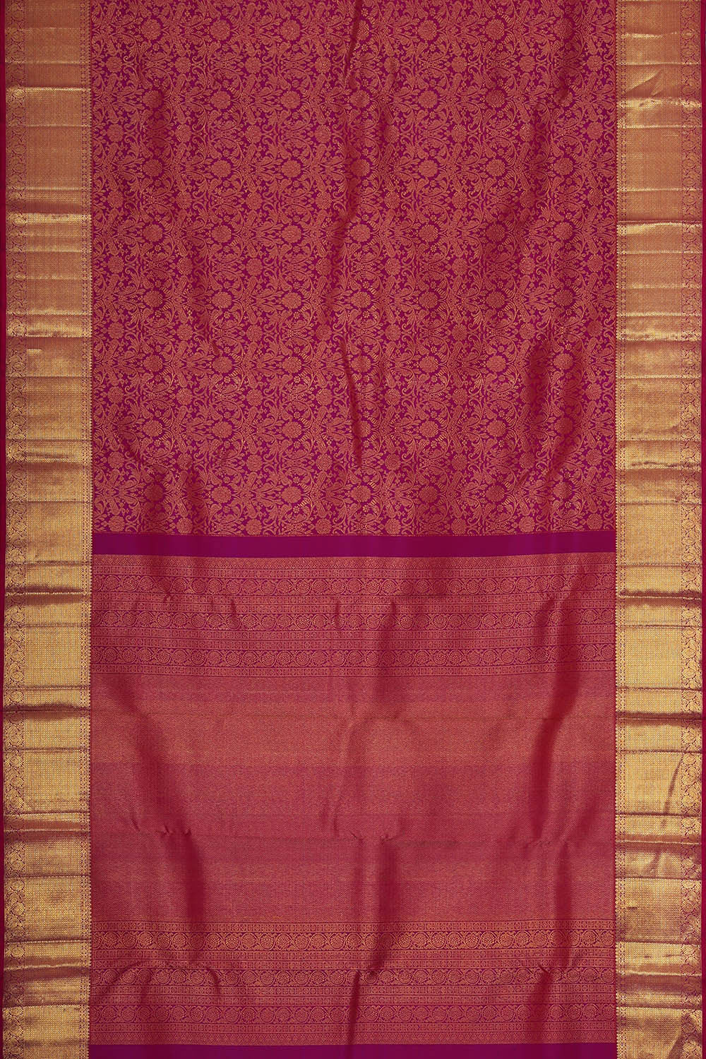 Kanchipattu Magenta Brocade Saree