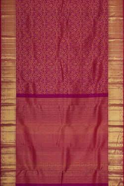 Image of Kanchipattu Magenta Brocade Saree