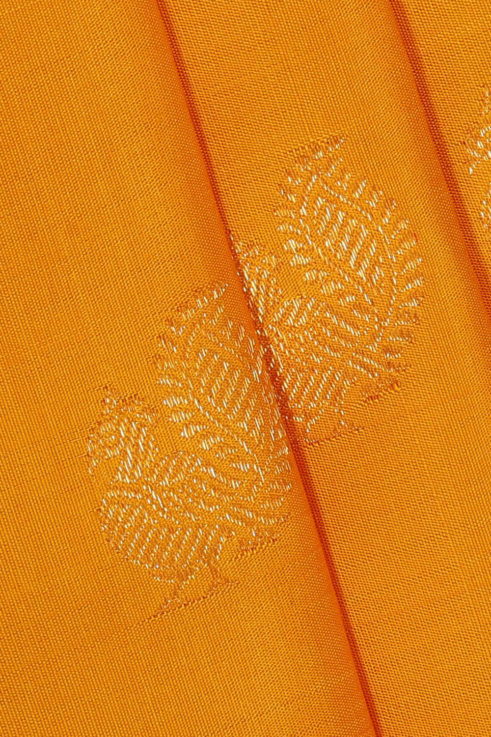 Kanchipattu Mustard Yellow Brocade Saree