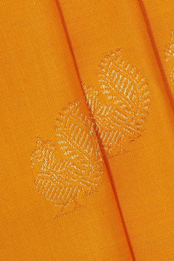 Image of Kanchipattu Mustard Yellow Brocade Saree