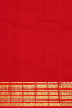 Image of Kanchipattu Mustard Yellow Brocade Saree