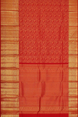 Image of Kanchipattu Red Brocade Saree