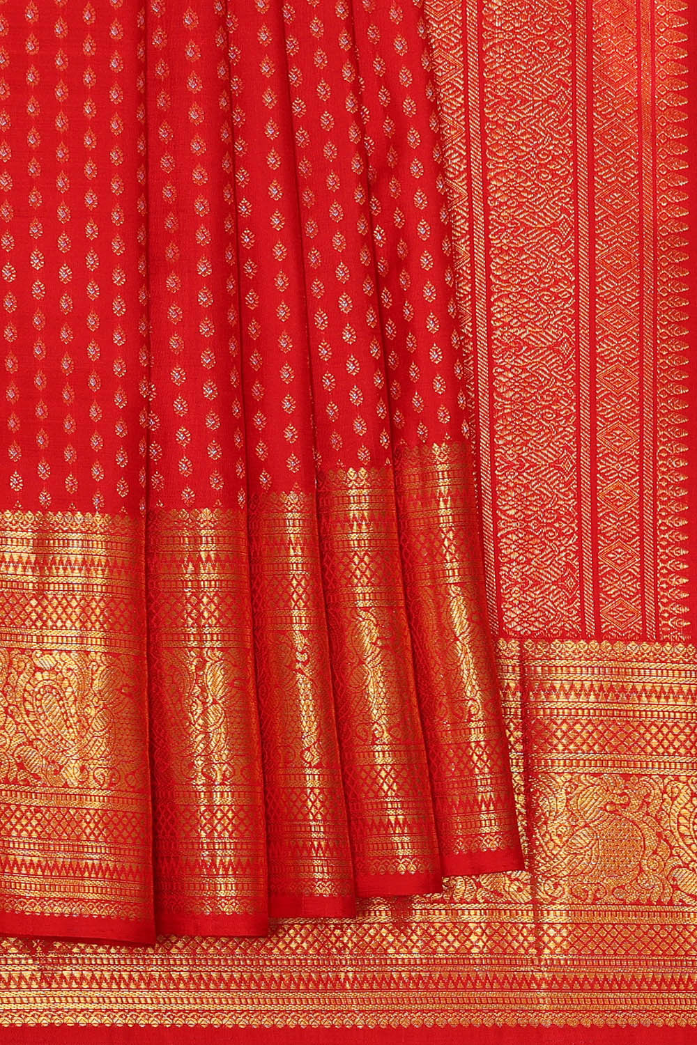 Kanchipattu Red Brocade Saree