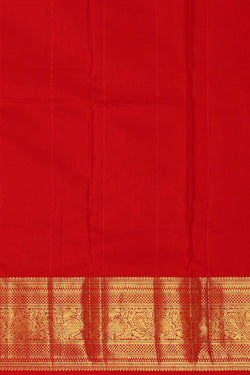 Image of Kanchipattu Red Brocade Saree