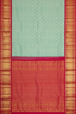 Image of Kanchipattu Light Sea Green Brocade Saree