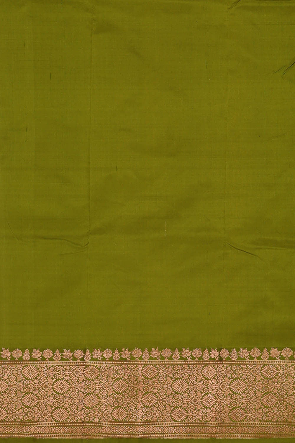 Image of Banarasi Khatan Mehndi Green Saree