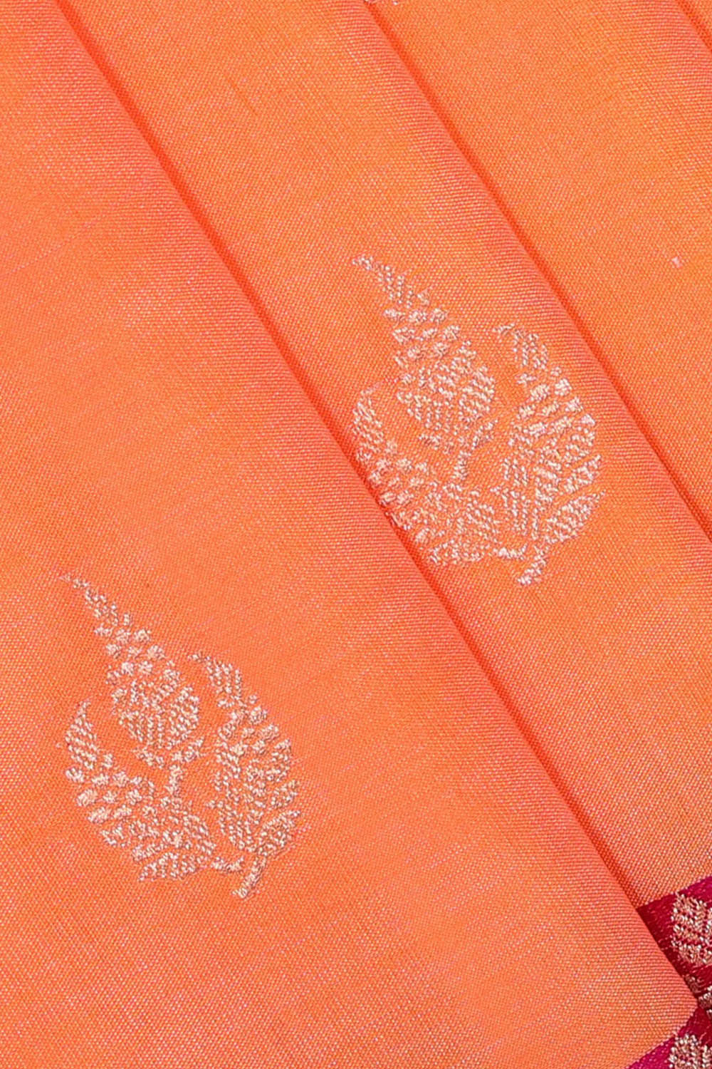 Image of Banarasi Khatan Peach Saree