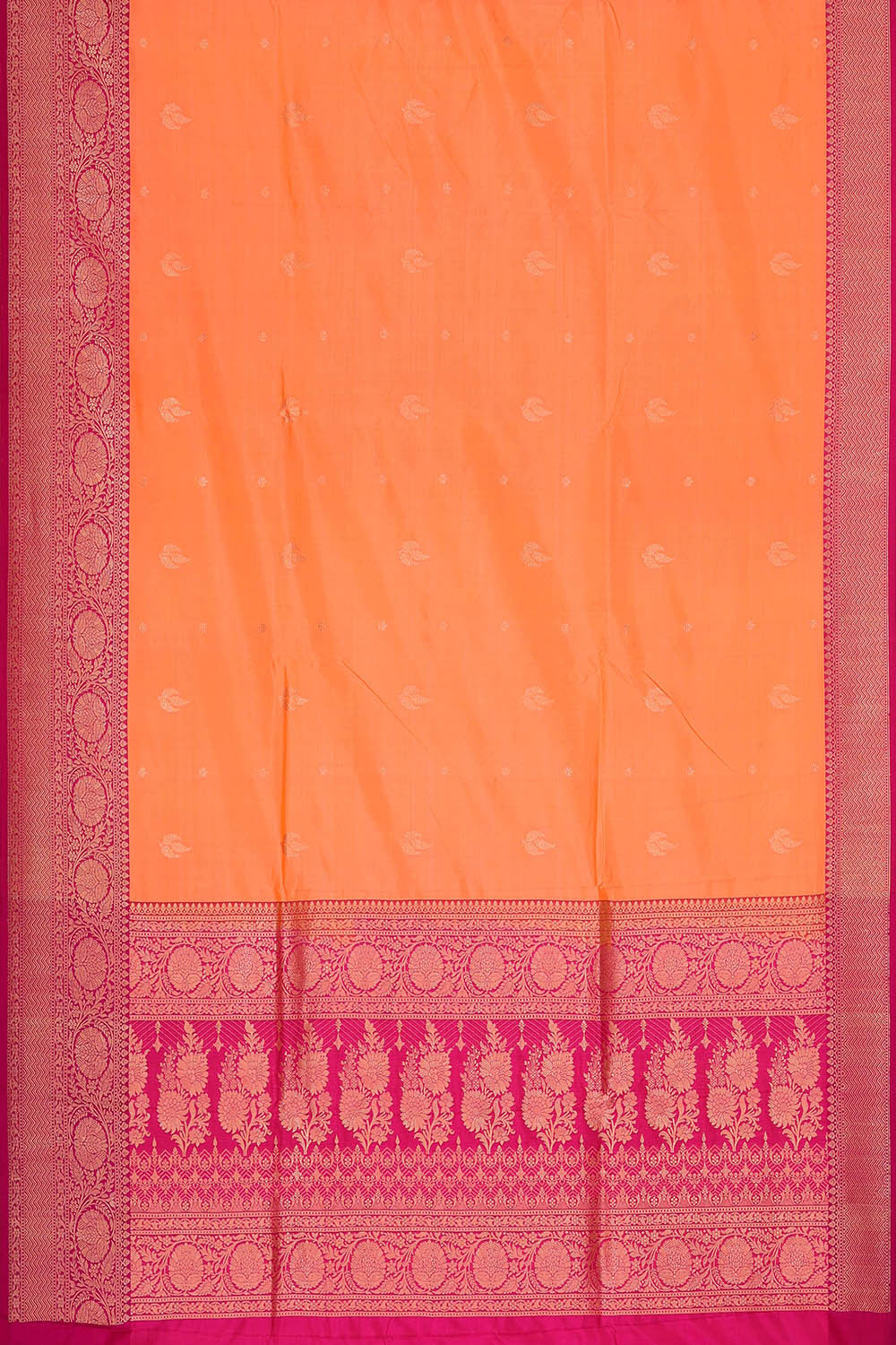Image of Banarasi Khatan Peach Saree