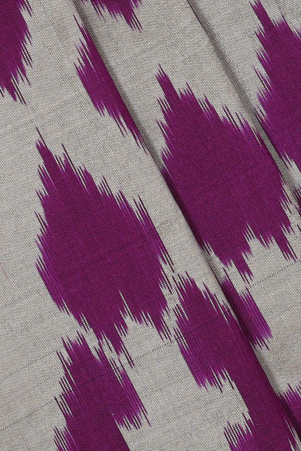 Image of Ikat Silk Cream Saree